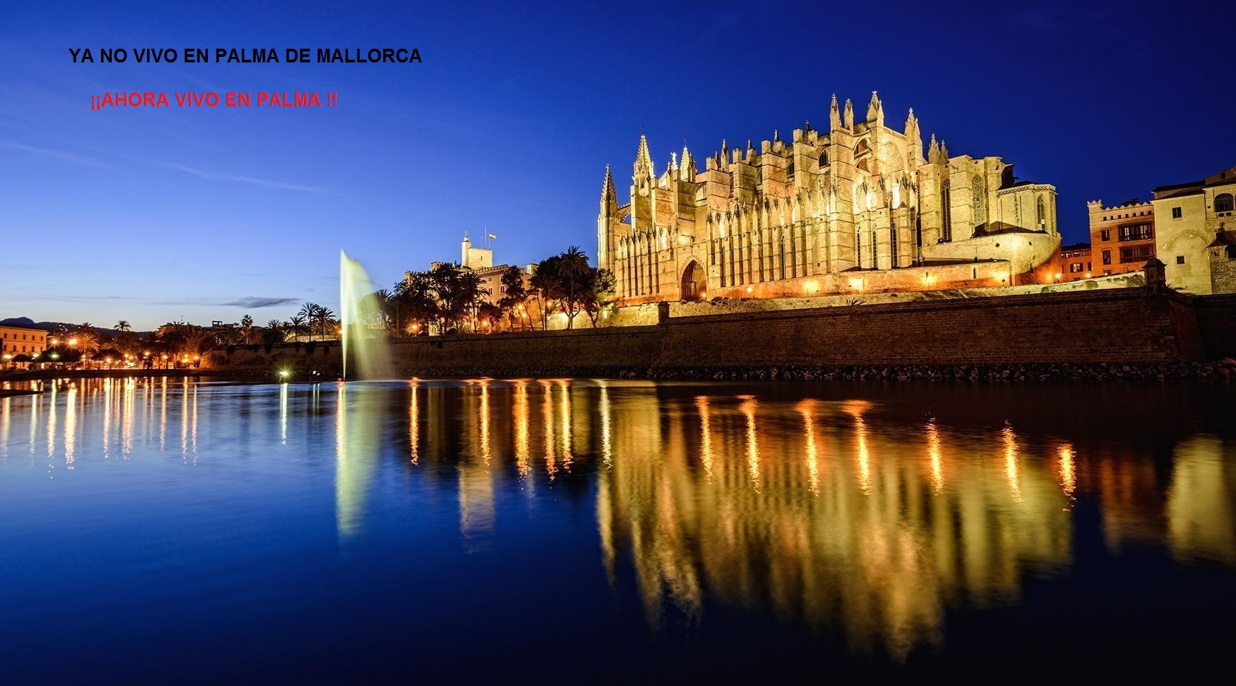 YA NO VIVO EN PALMA DE MALLORCA , VIVO EN PALMA.