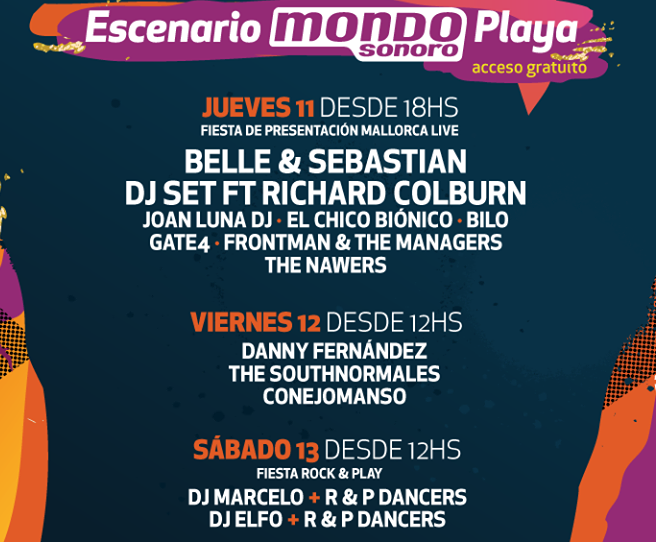 ESCENARIO MONDO SONORO DEL MALLORCA LIVE FESTIVAL ACCESO GRATUITO LOS DIAS – 11 ,12 y 13 de Mayo 2017
