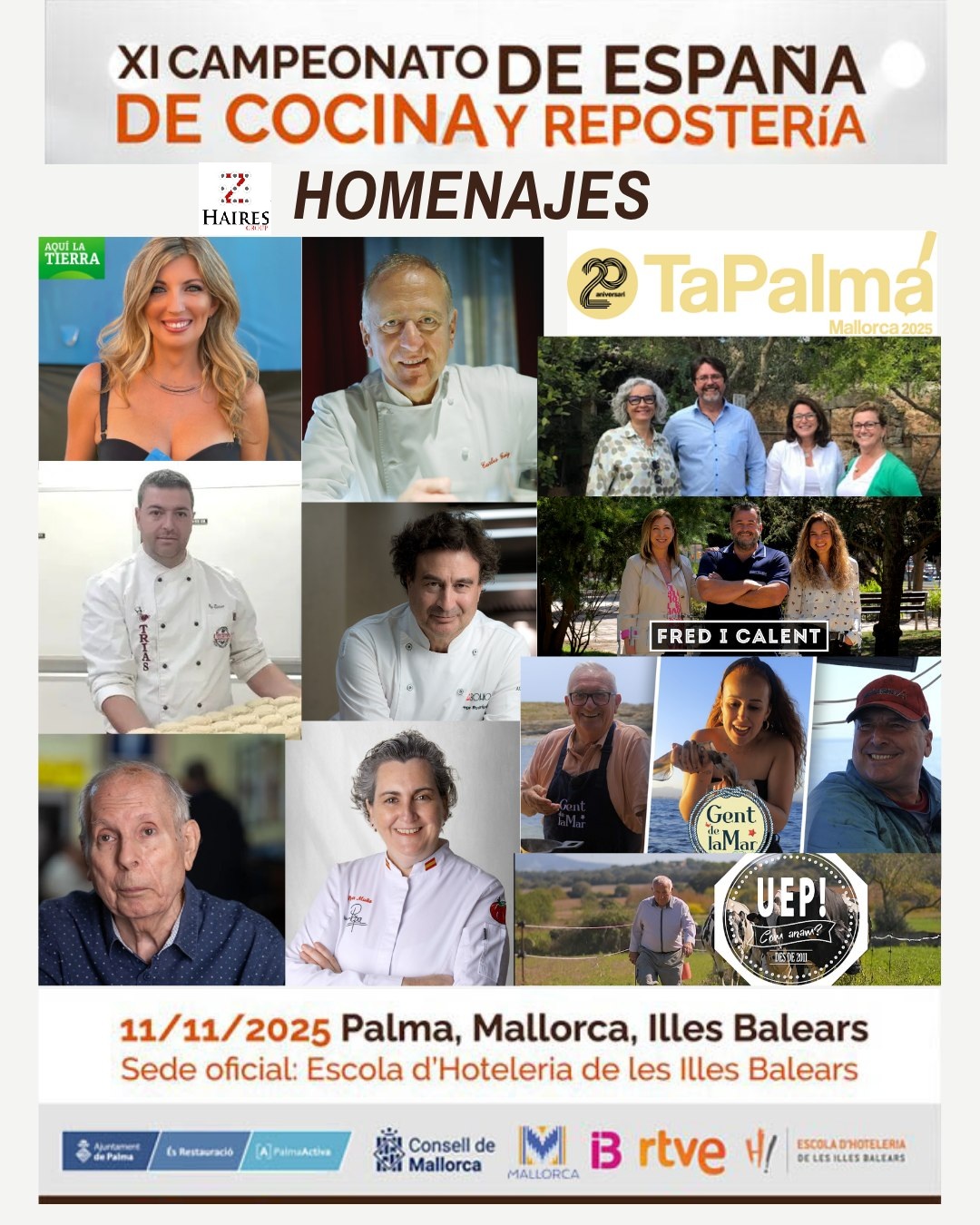 Homenaje a las grandes figuras de la gastronomía en el  Certamen Nacional de Repostería 2025.